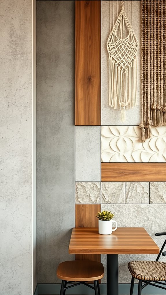 textural contrast enhances ambiance