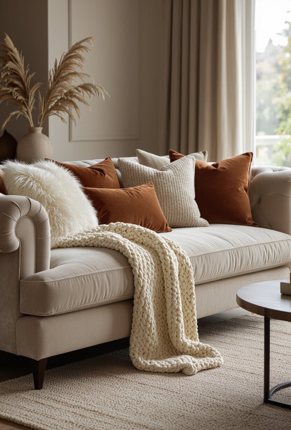 texture rich layered living room