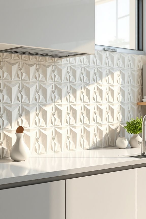 textured 3d kitchen backsplash