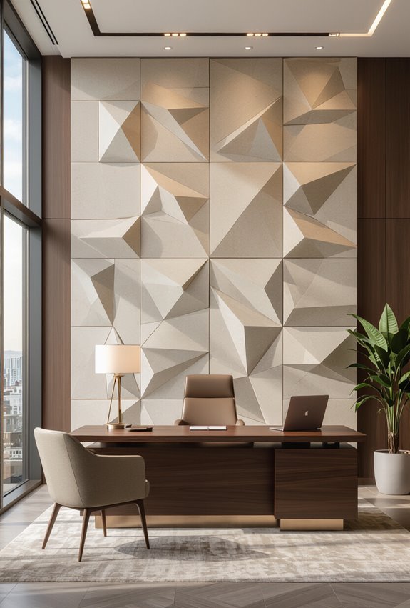 textured acoustic 3d paneling