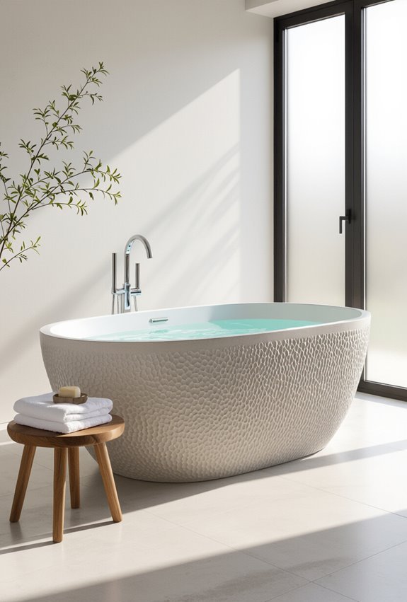 textured bathtubs combine style and practicality