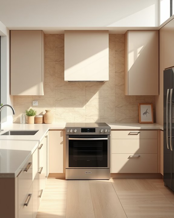 textured beige kitchen backsplashes