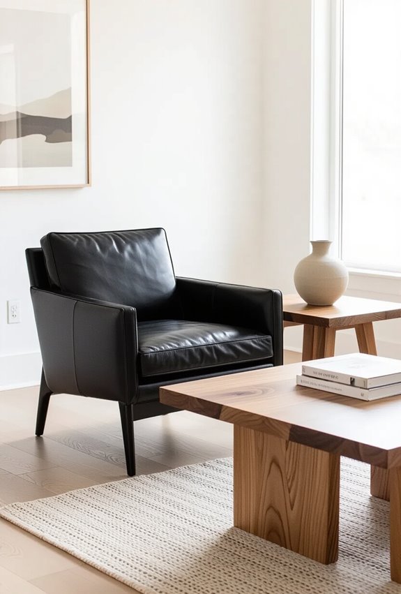 textured black and wood harmony