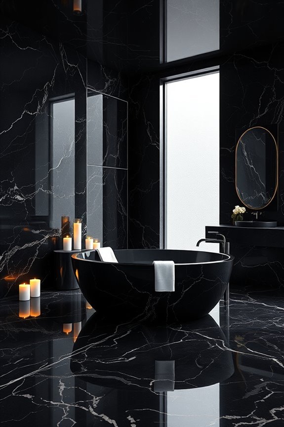 textured black marble elegance