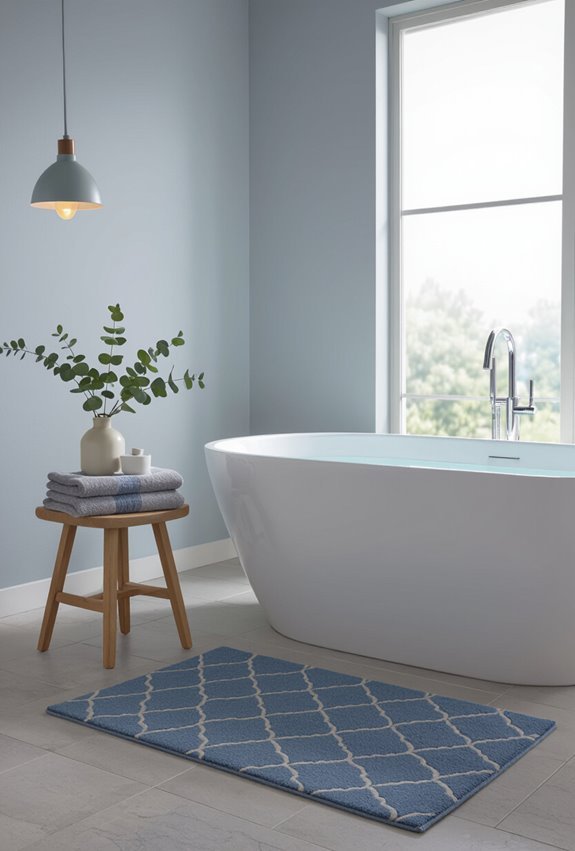 textured blue grey eco rugs