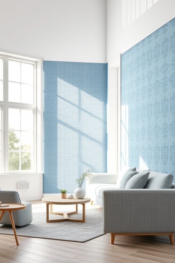 textured blue wallpaper elegance