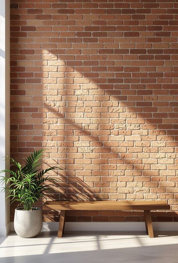 textured brick foyer statement wall
