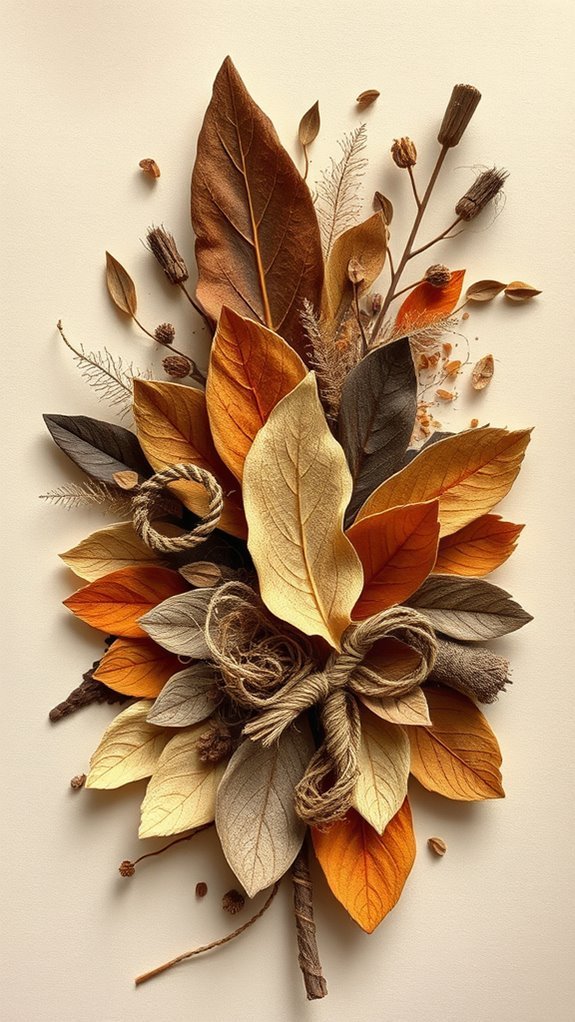 textured brown collage art