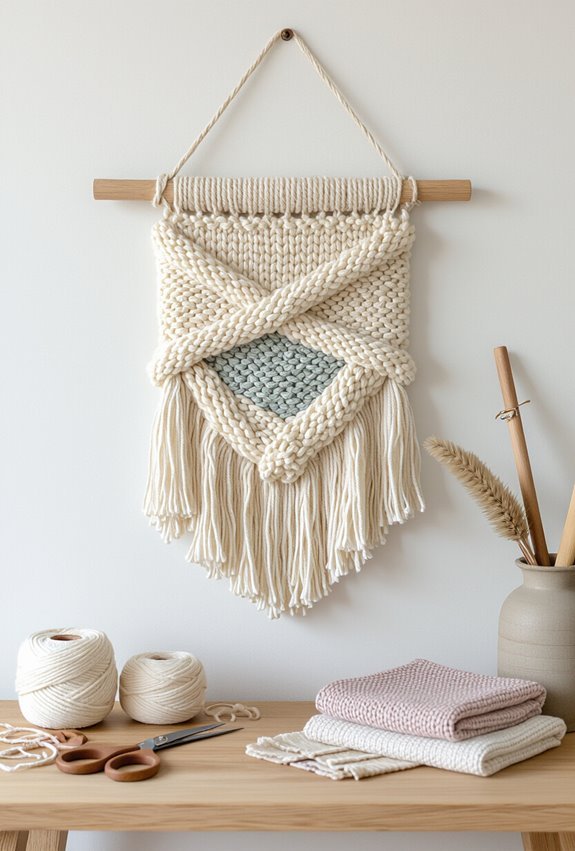 textured budget friendly diy hangings