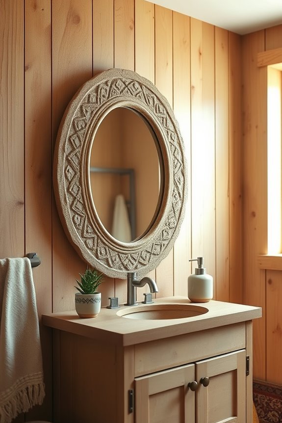 textured clay mirror designs