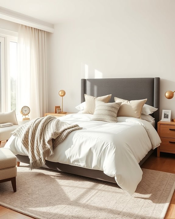 textured cozy bedroom layering