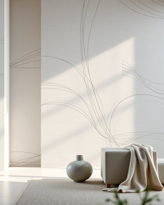 textured fabric inspired wall finishes