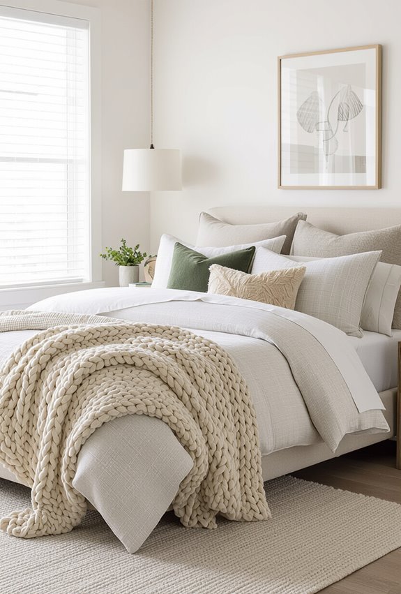 textured fabrics add cozy warmth