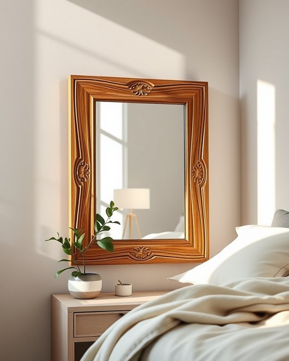 textured frame mirror aesthetics