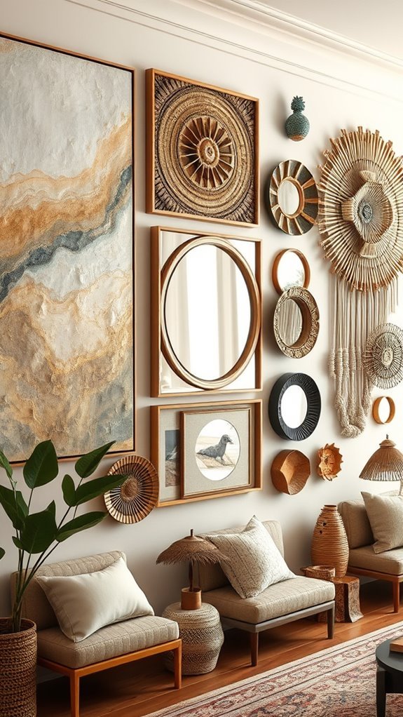 textured gallery wall ideas