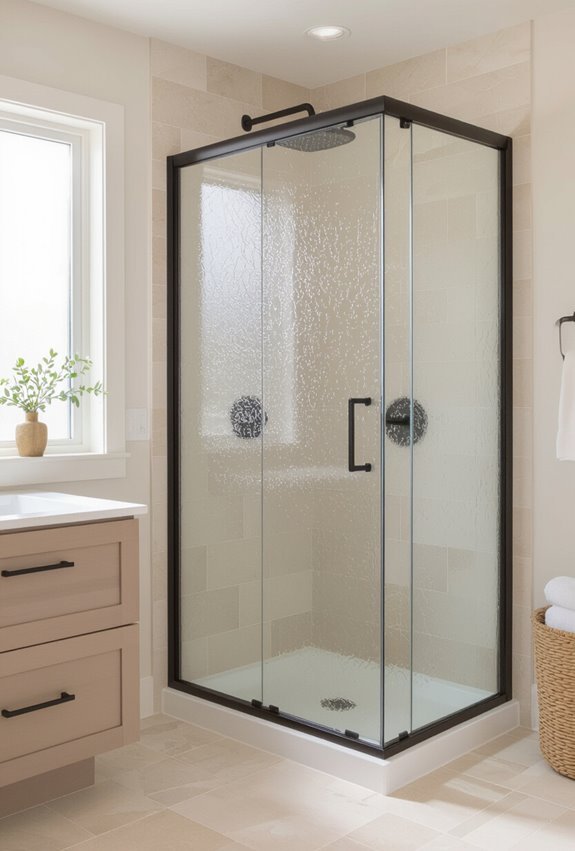 textured glass hides spots