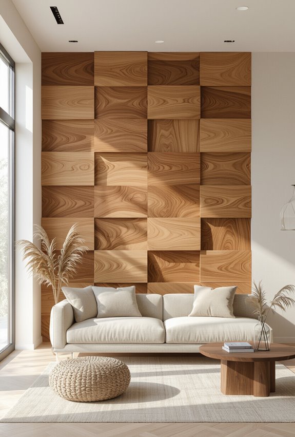 textured layered wood panels