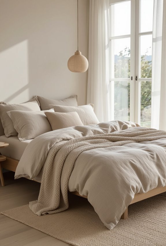 textured linen minimalist beige