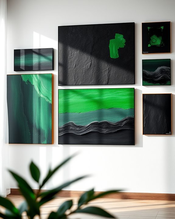 textured minimalist leaf art