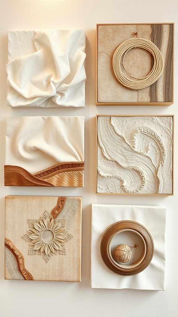 textured mixed media artwork