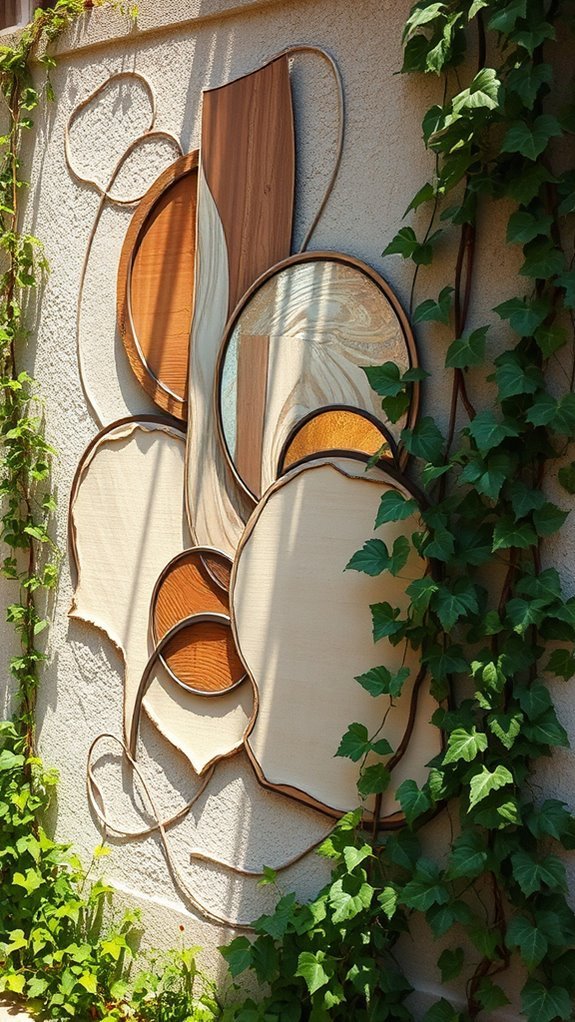 textured mixed media murals