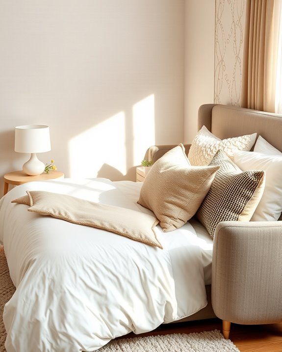 textured pillows enhance design