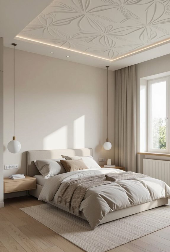 textured pop ceilings add character