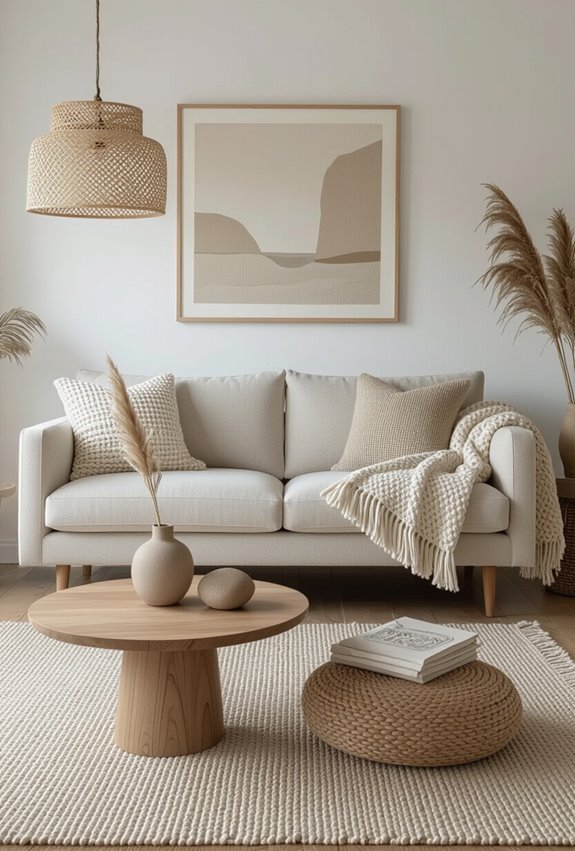 textured scandinavian calm living
