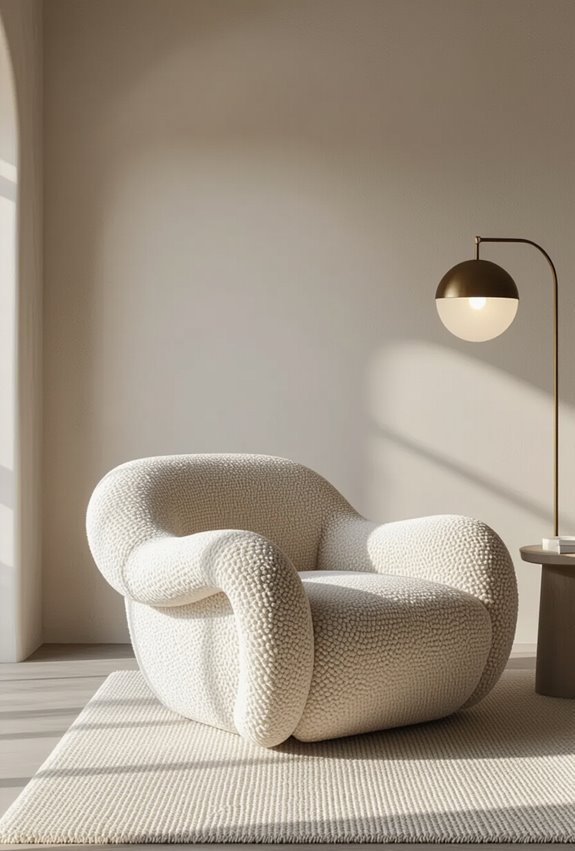 textured silhouettes anchor seating