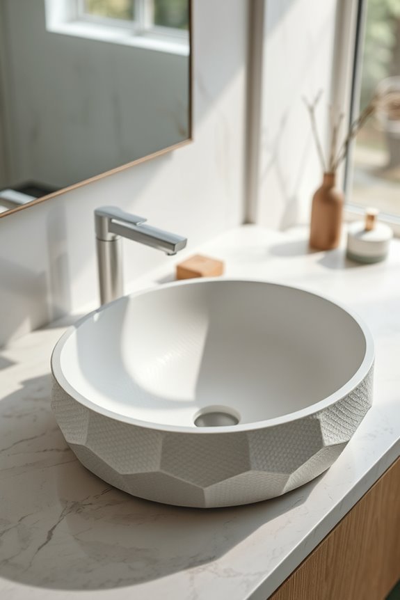 textured sinks enhance aesthetics