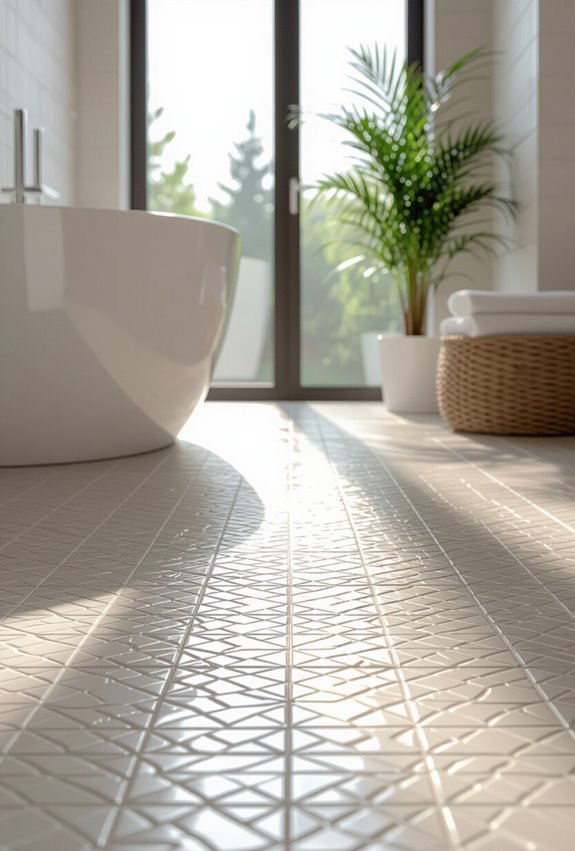 textured slip resistant wet flooring