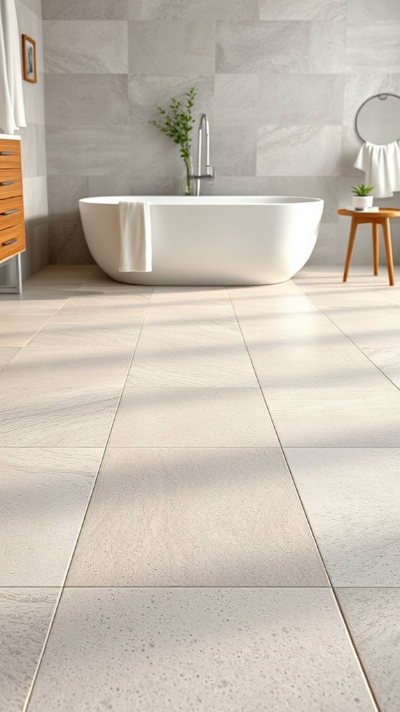 textured stoneware bathroom tiles