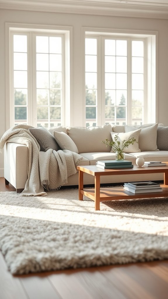 textured throws enhance elegance