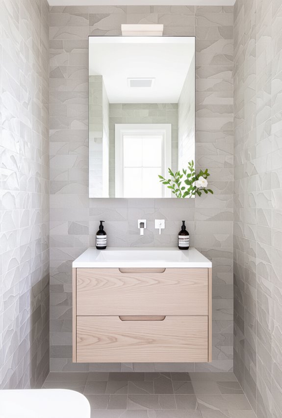 textured tiles add depth