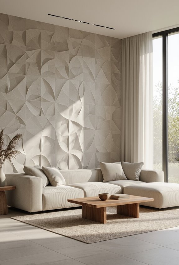 textured tiles add depth