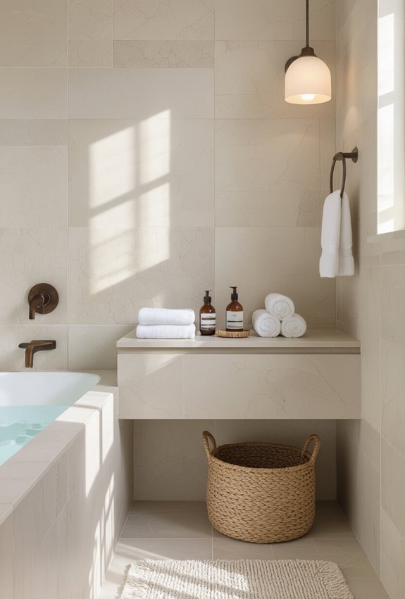 textured tiles add depth