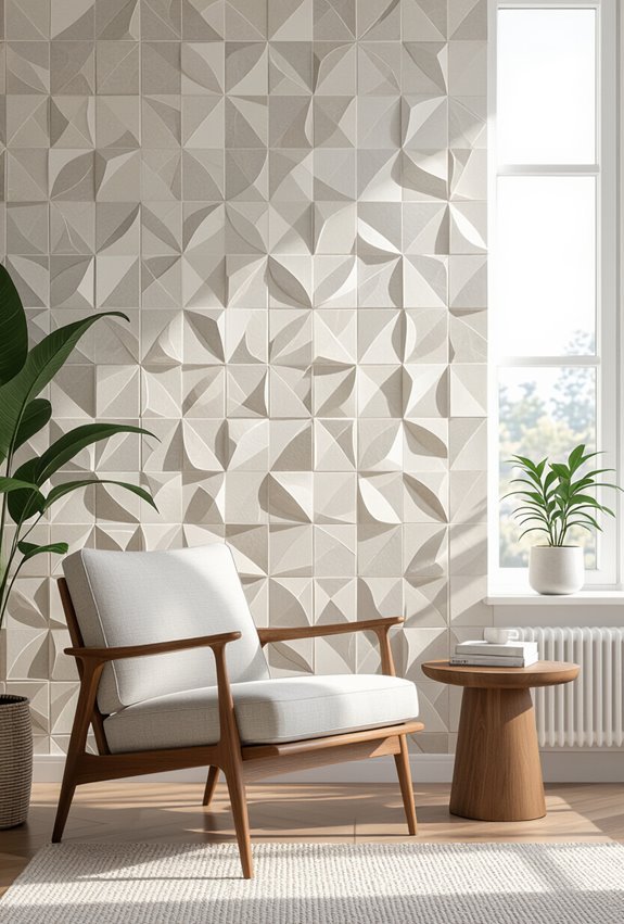 textured tiles create layered warmth
