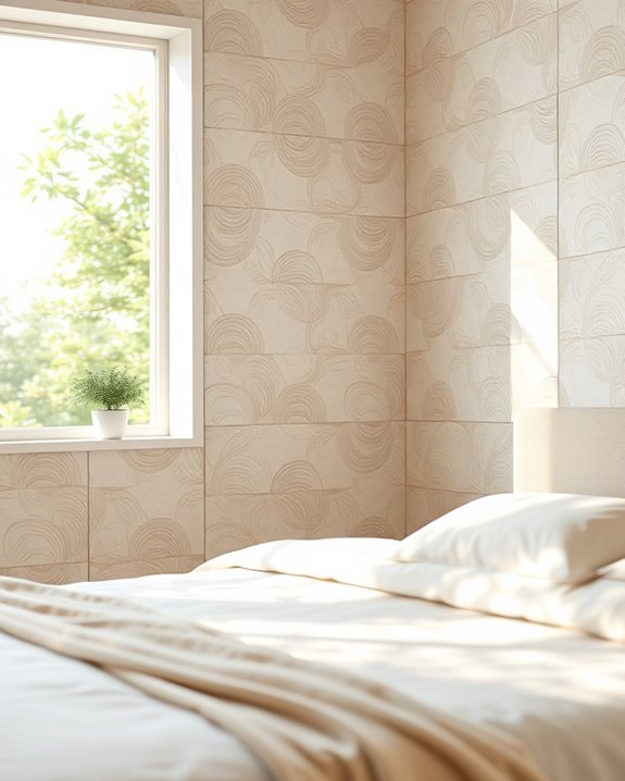 textured tiles enhance ambiance