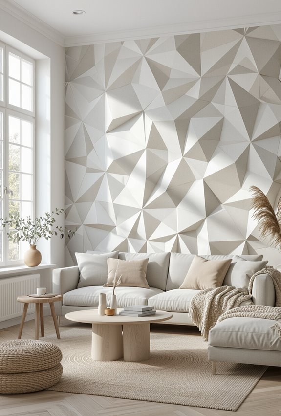 textured wallpaper adds depth