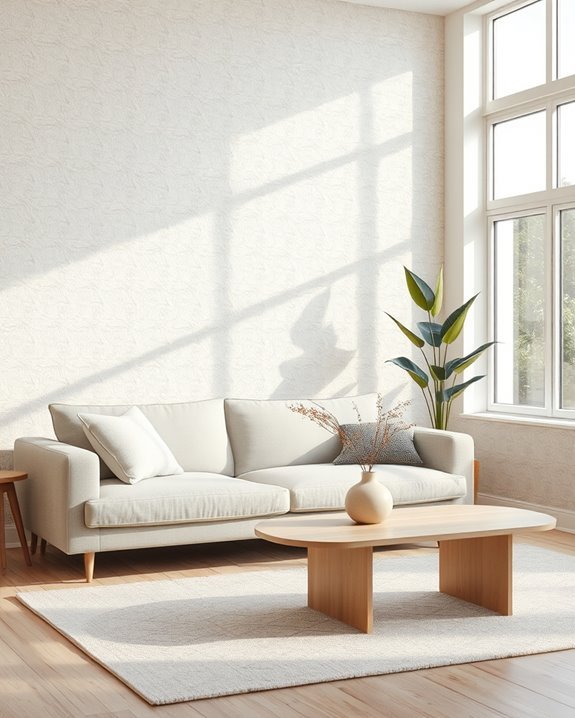 textured wallpaper enhances interiors