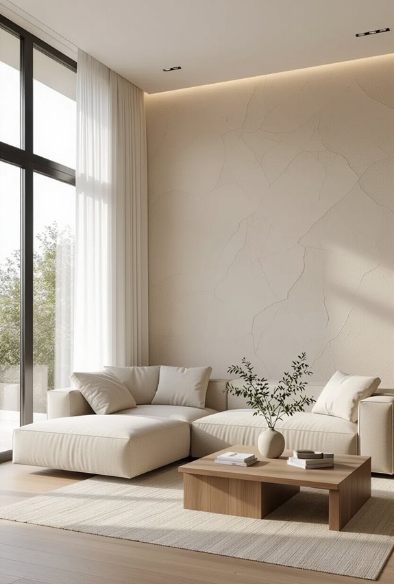textured walls add depth