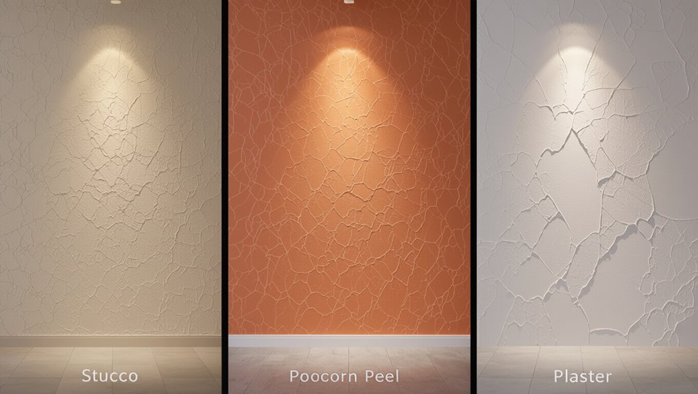 textured walls and posters