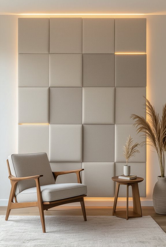 textured walls with lighting