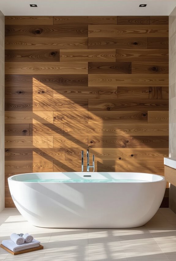 textured warm wooden paneling