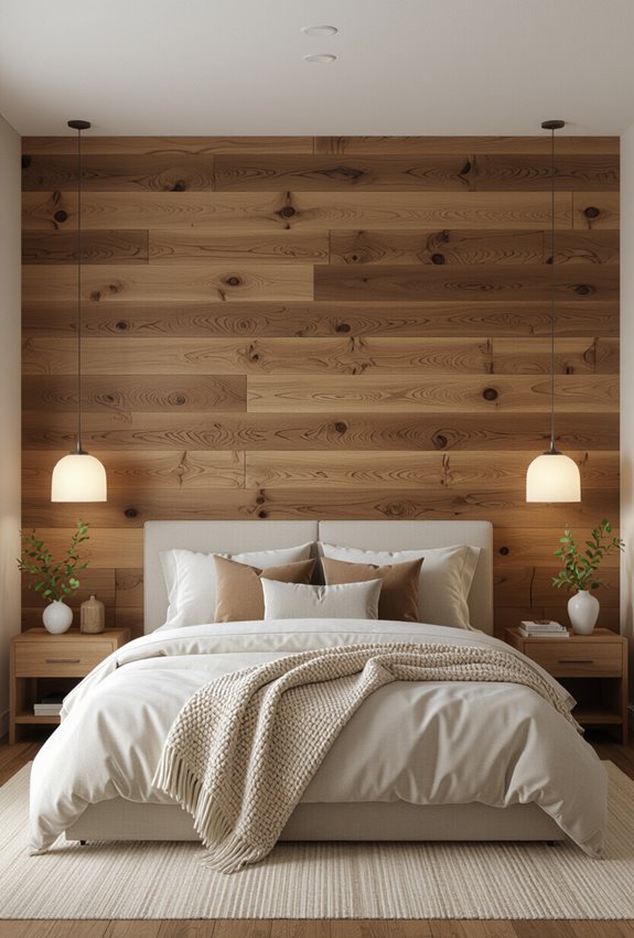 textured wood accent centerpiece