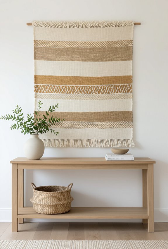 textured woven tapestries welcome