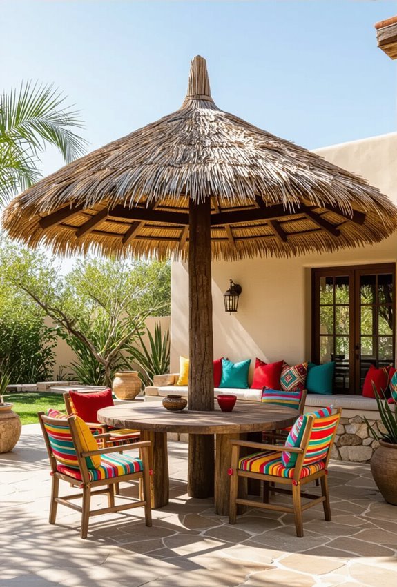 thatched mexican palapa shade