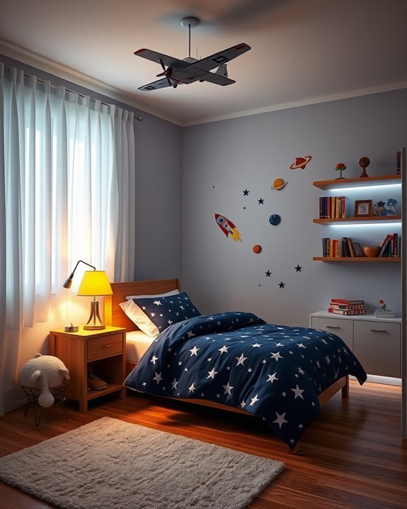 themed bedroom lighting options