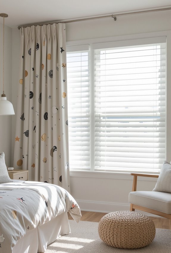 themed curtains add personality