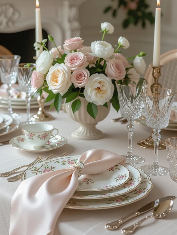 themed dinnerware enhances romance